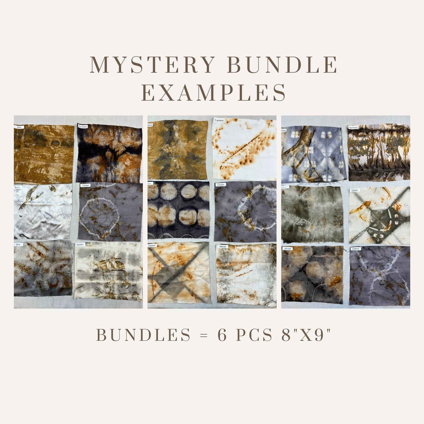 Naturally dyed fabric examples