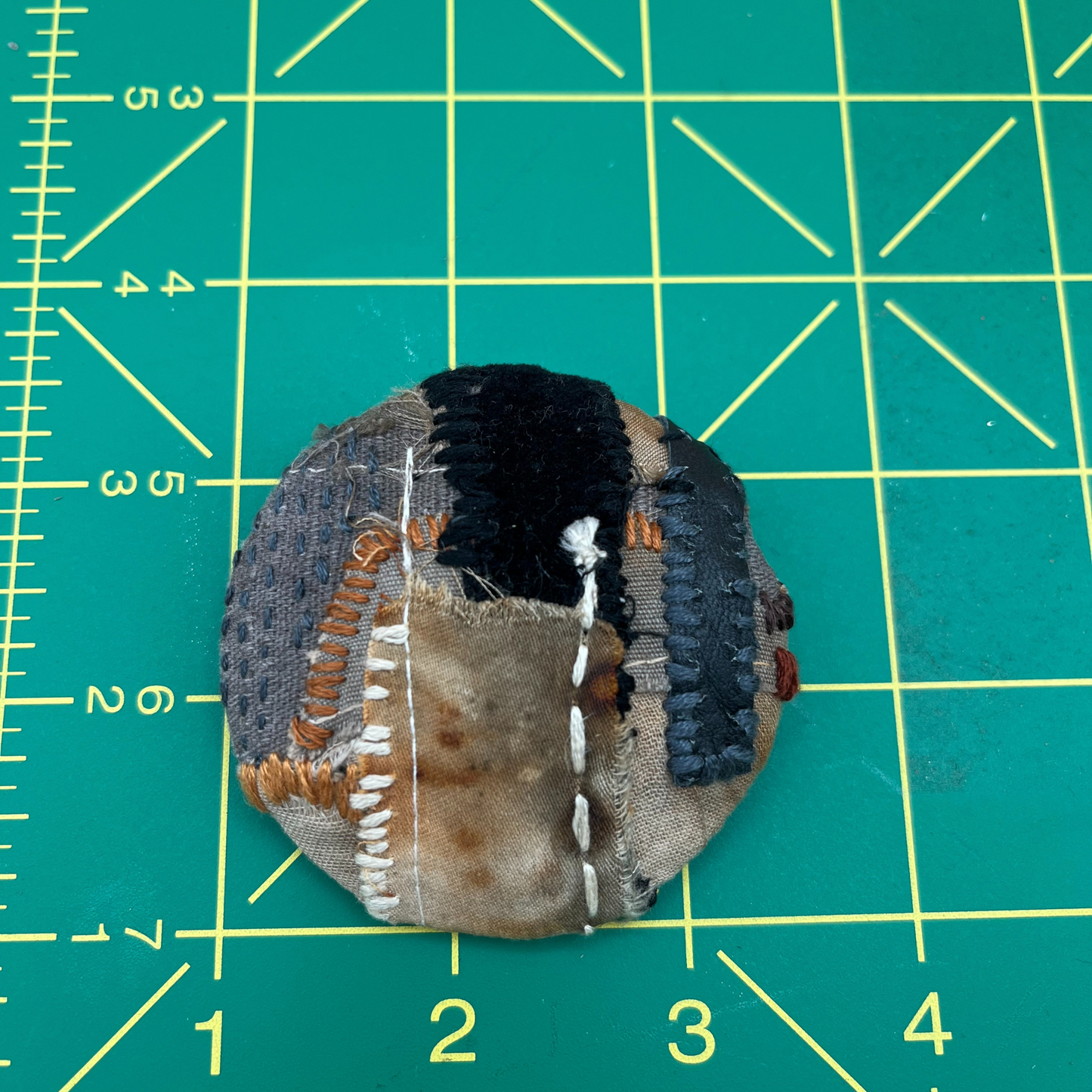 Handcrafted Fibre Art Brooch – Abstract Wearable Art #2 (2.5”)