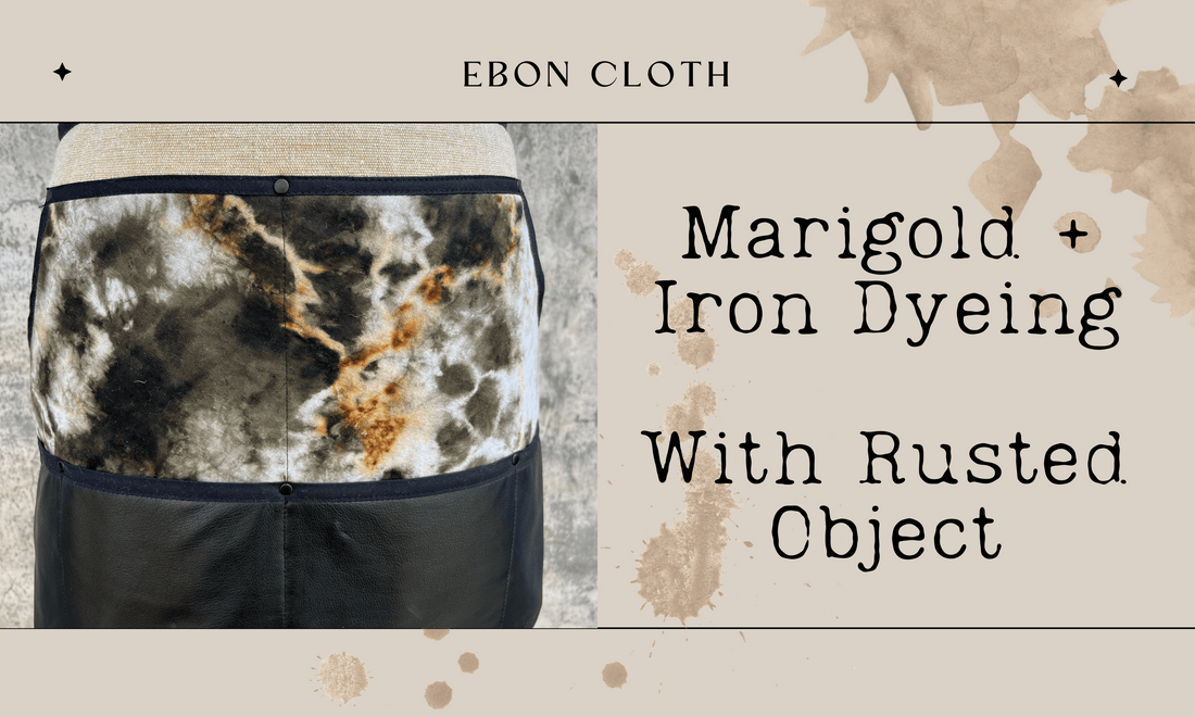 Dyeing with Marigold Flowers and Iron