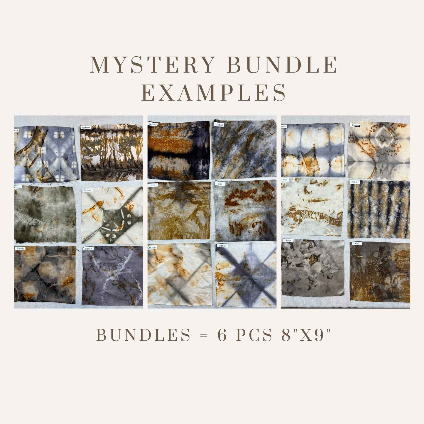 MYSTERY BUNDLES Naturally Dyed Fabric