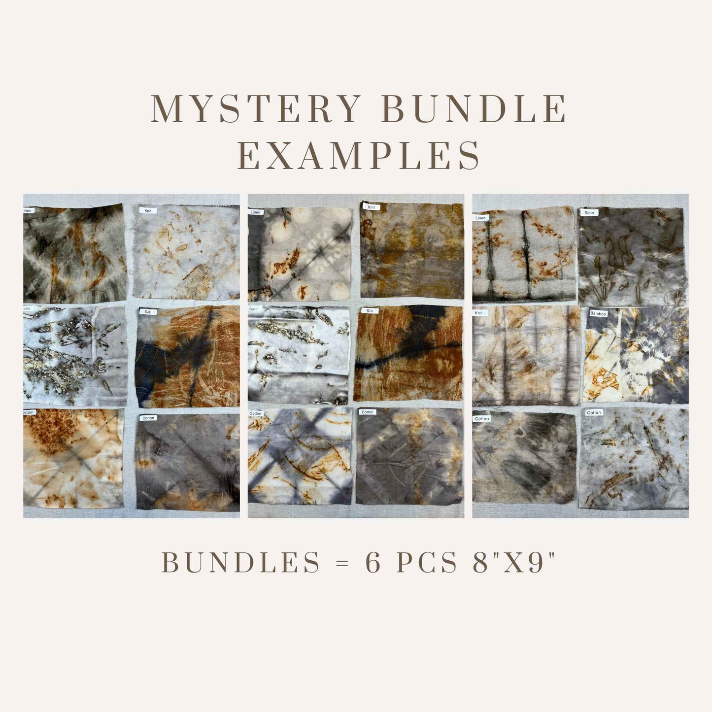 MYSTERY BUNDLES Naturally Dyed Fabric