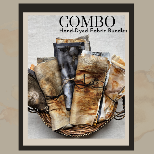 Naturally Dyed + Rust Printed Fabric Bundles