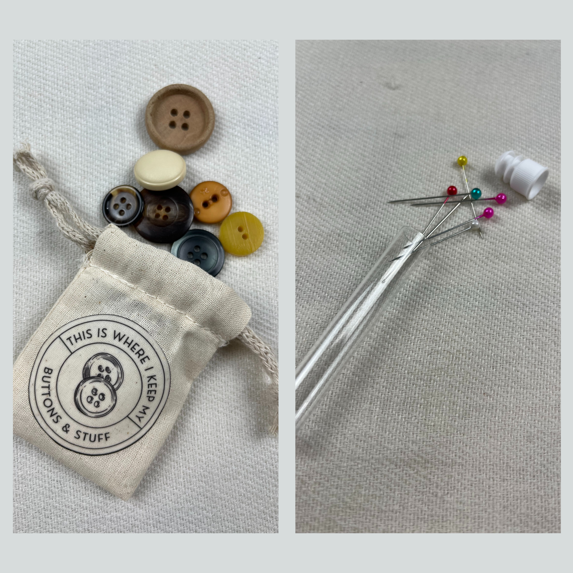 Slow Stitch Tools - Buttons and Needles 